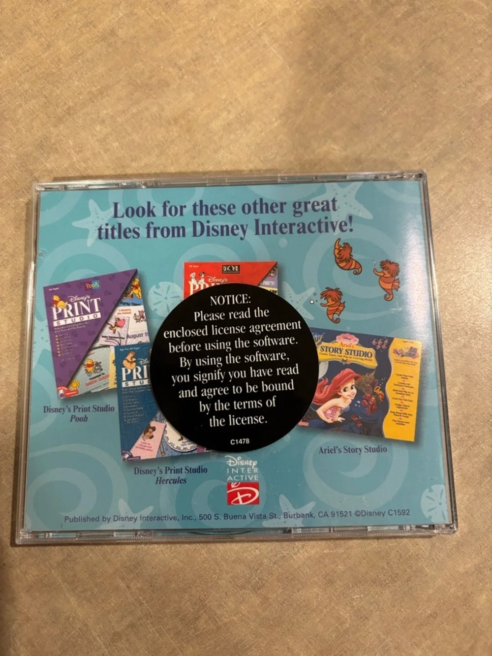 Disney The Little Mermaid Party Print Studio CD - Blue, Pink, Yellow, Green